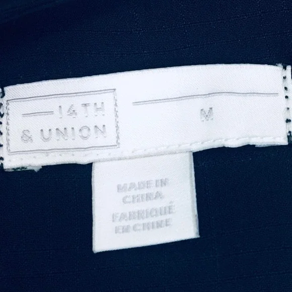 14th & Union Split Sleeve Sheer Striped Tunic Length Blouse NWT M Whimsigoth - Picture 5 of 6